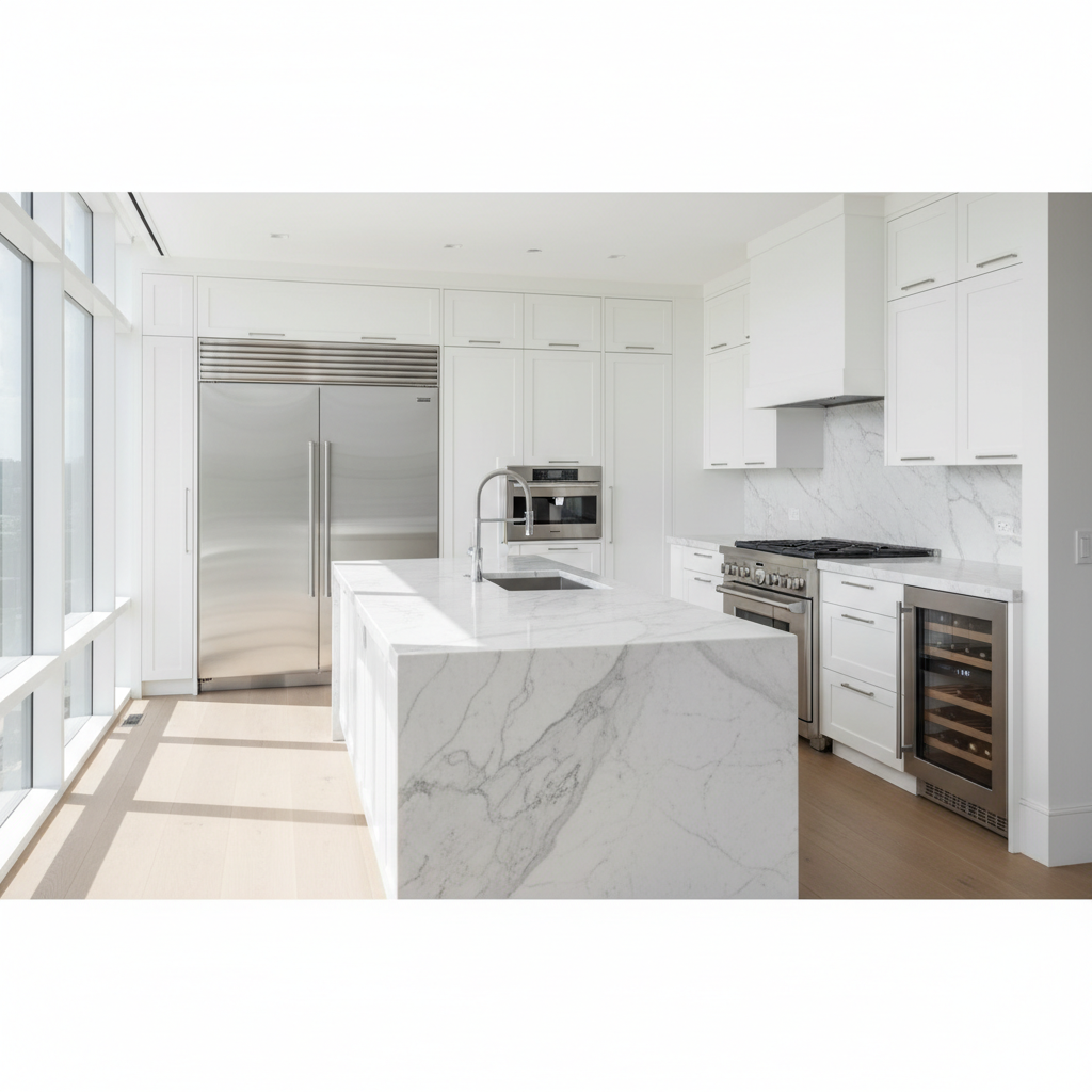 Luxury modern kitchen with Viking style appliances
